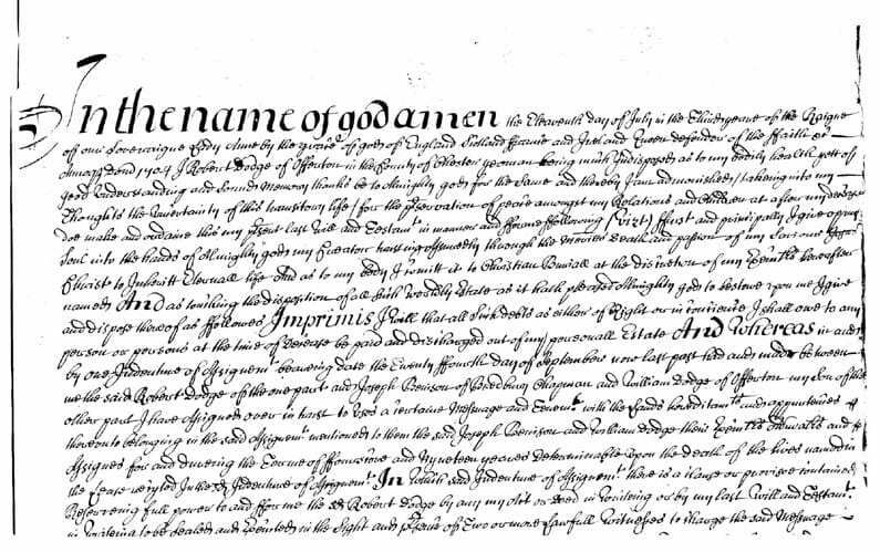 The 400-year-old Will of Henry Skudder, Yeoman of Horton Kirby, Kent