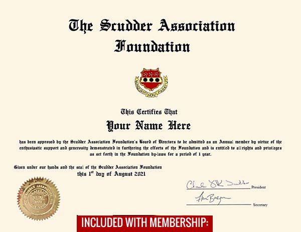 Certificate Scudder Annual Member Certificate Sample